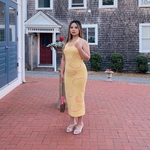 Vergegirl Yellow Midi Dress